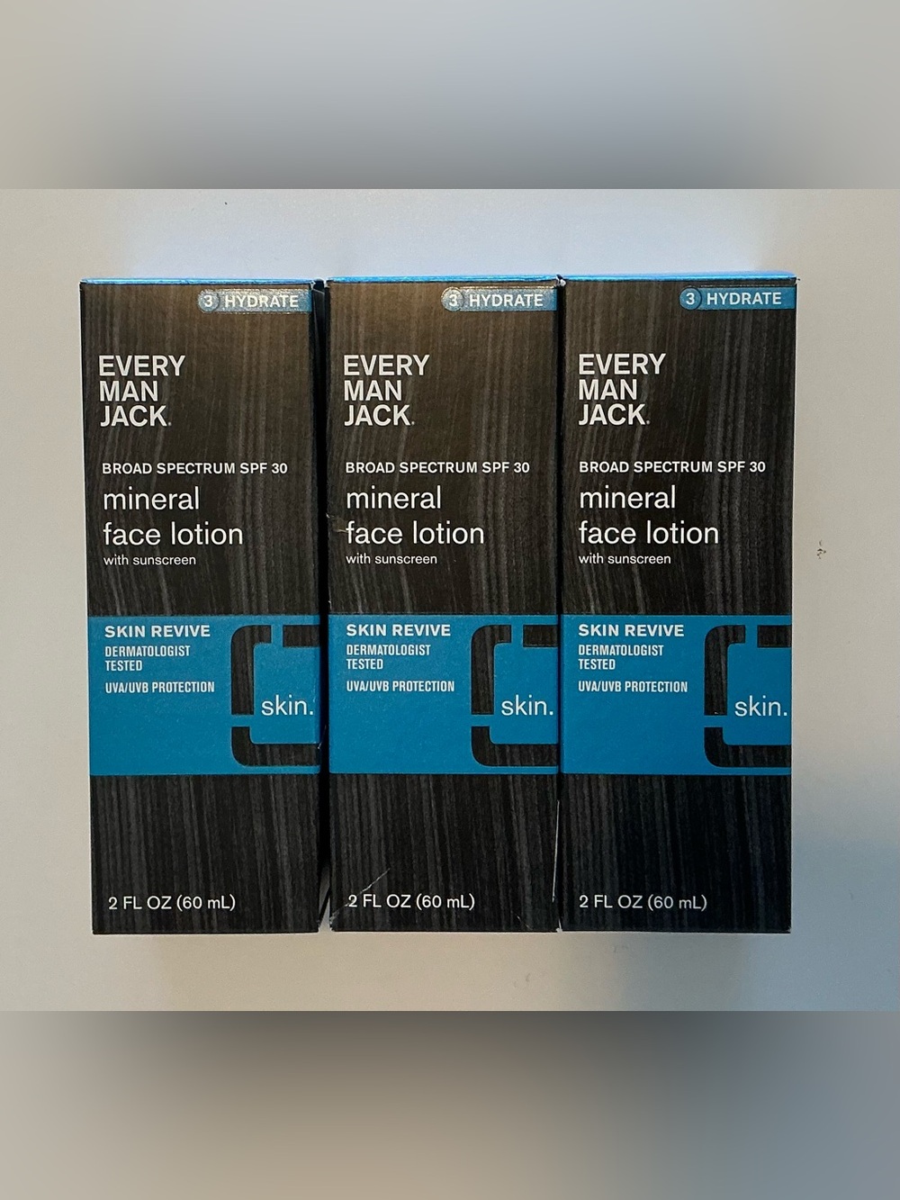 3 Tubes - Every Man Jack Mineral Face Lotion